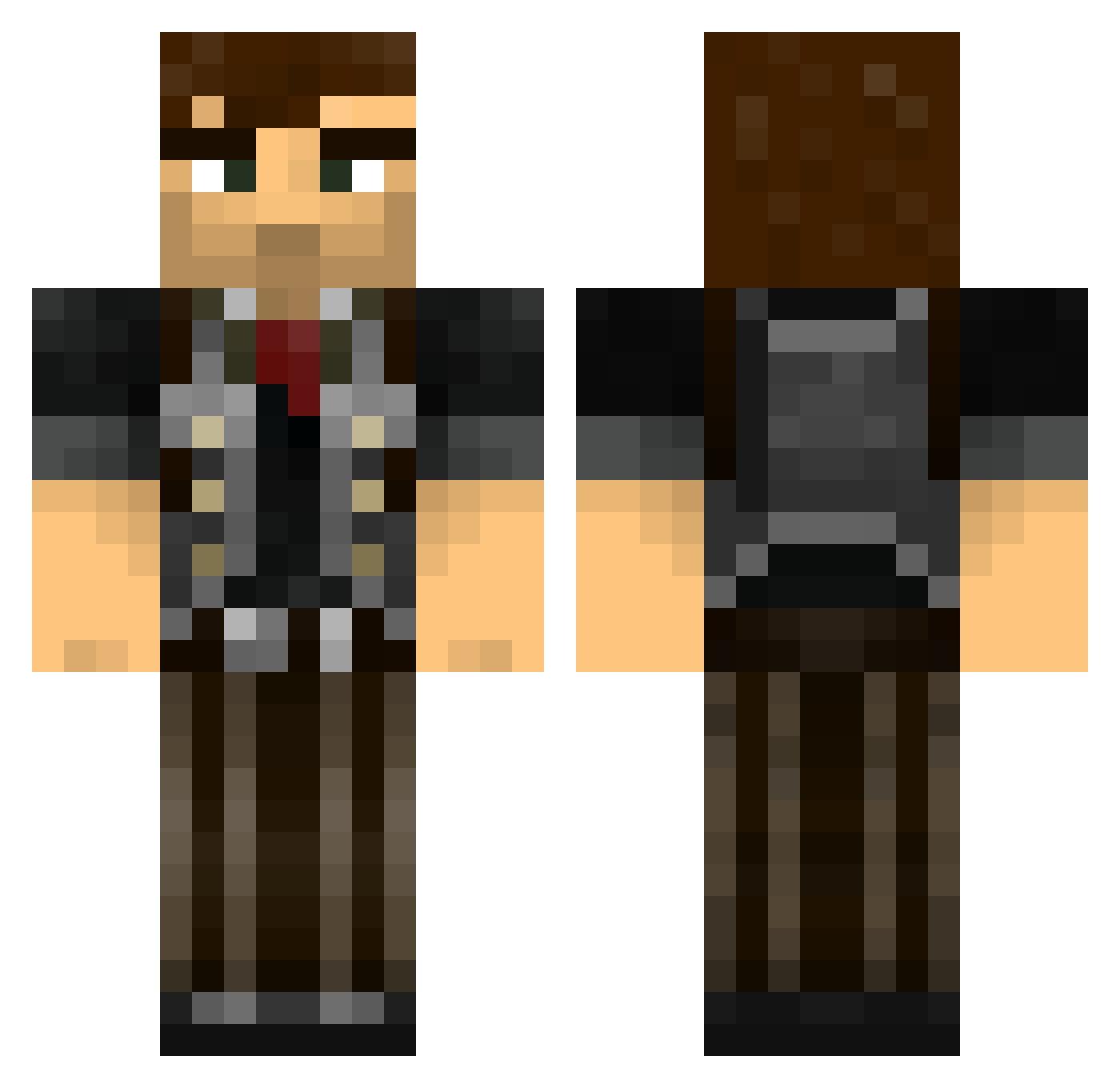 Herber Minecraft skin, front and back view