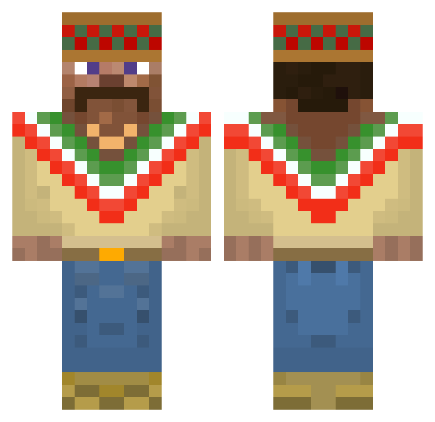 wBlade Minecraft skin, front and back view