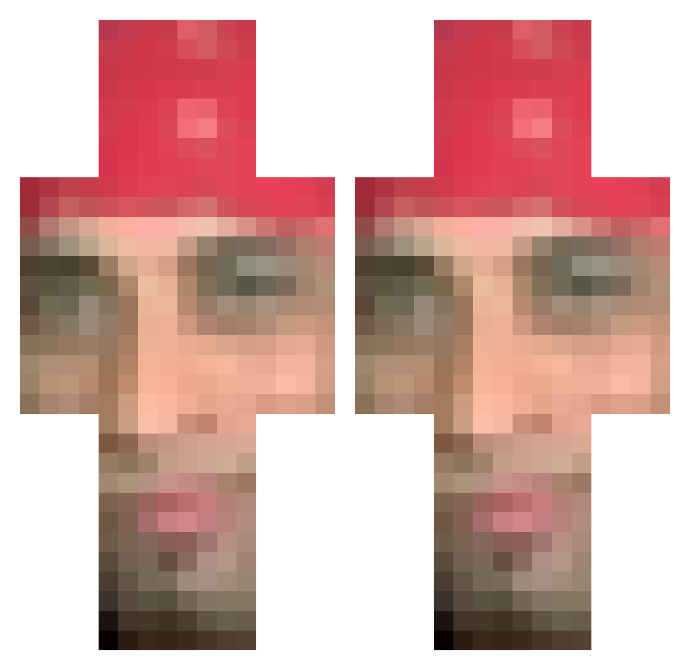 xSmoothie_ Minecraft skin, front and back view