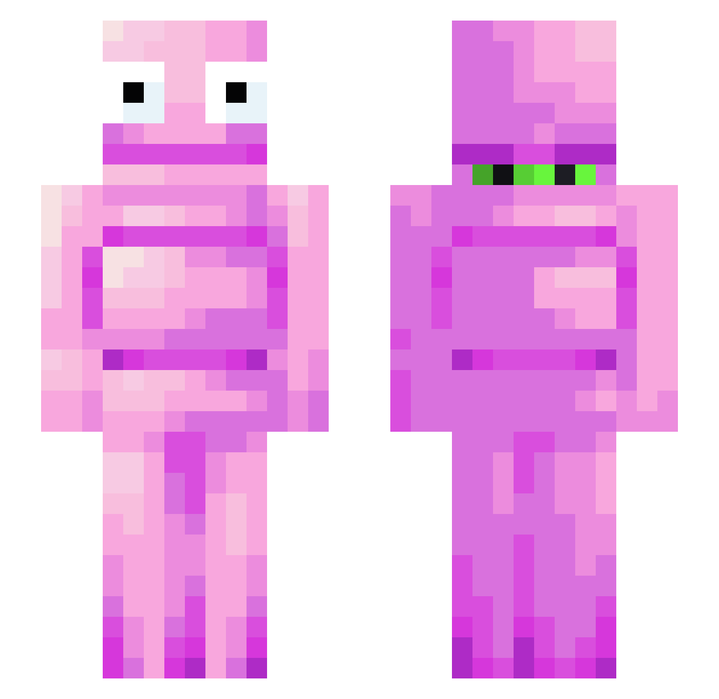xivyprofen Minecraft skin, front and back view