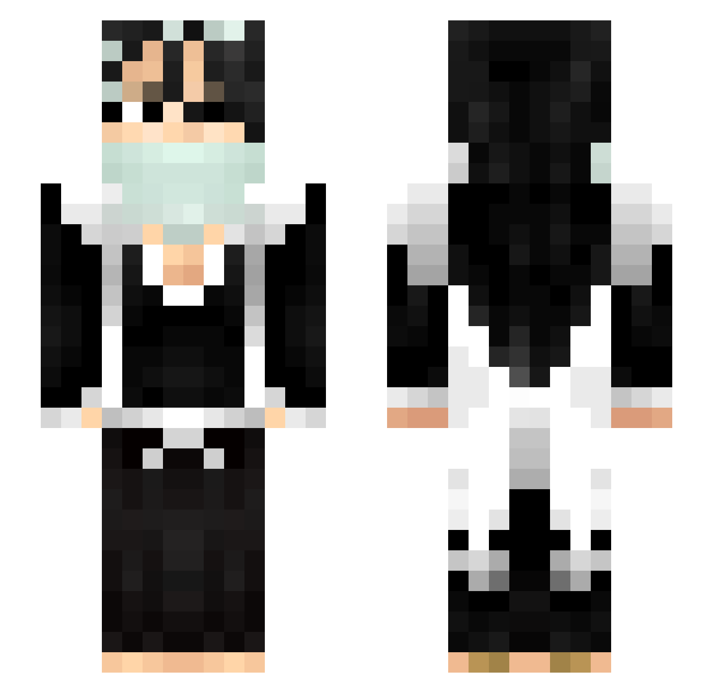 PokeyChalk78402 Minecraft skin, front and back view