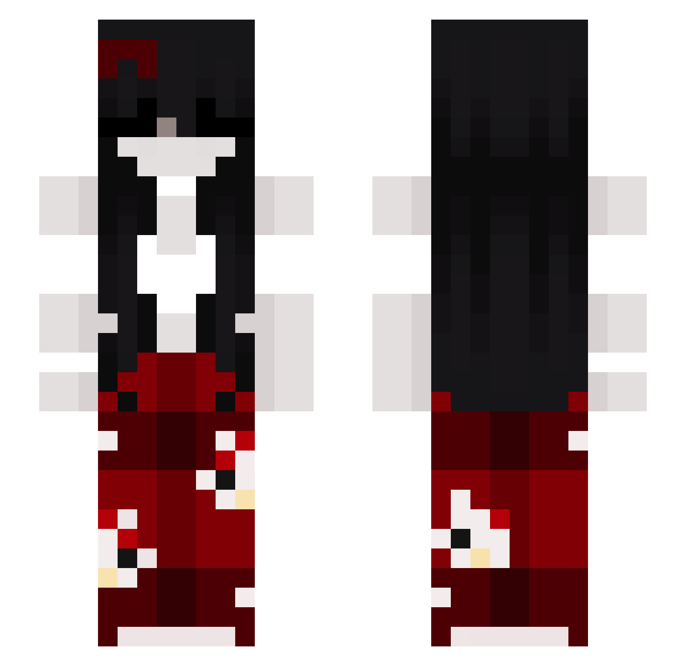 fueraa Minecraft skin, front and back view