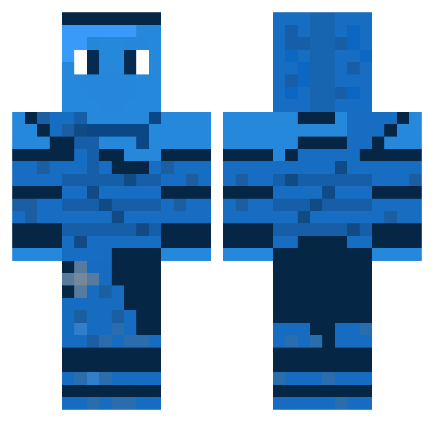 bluebolt40 Minecraft skin, front and back view