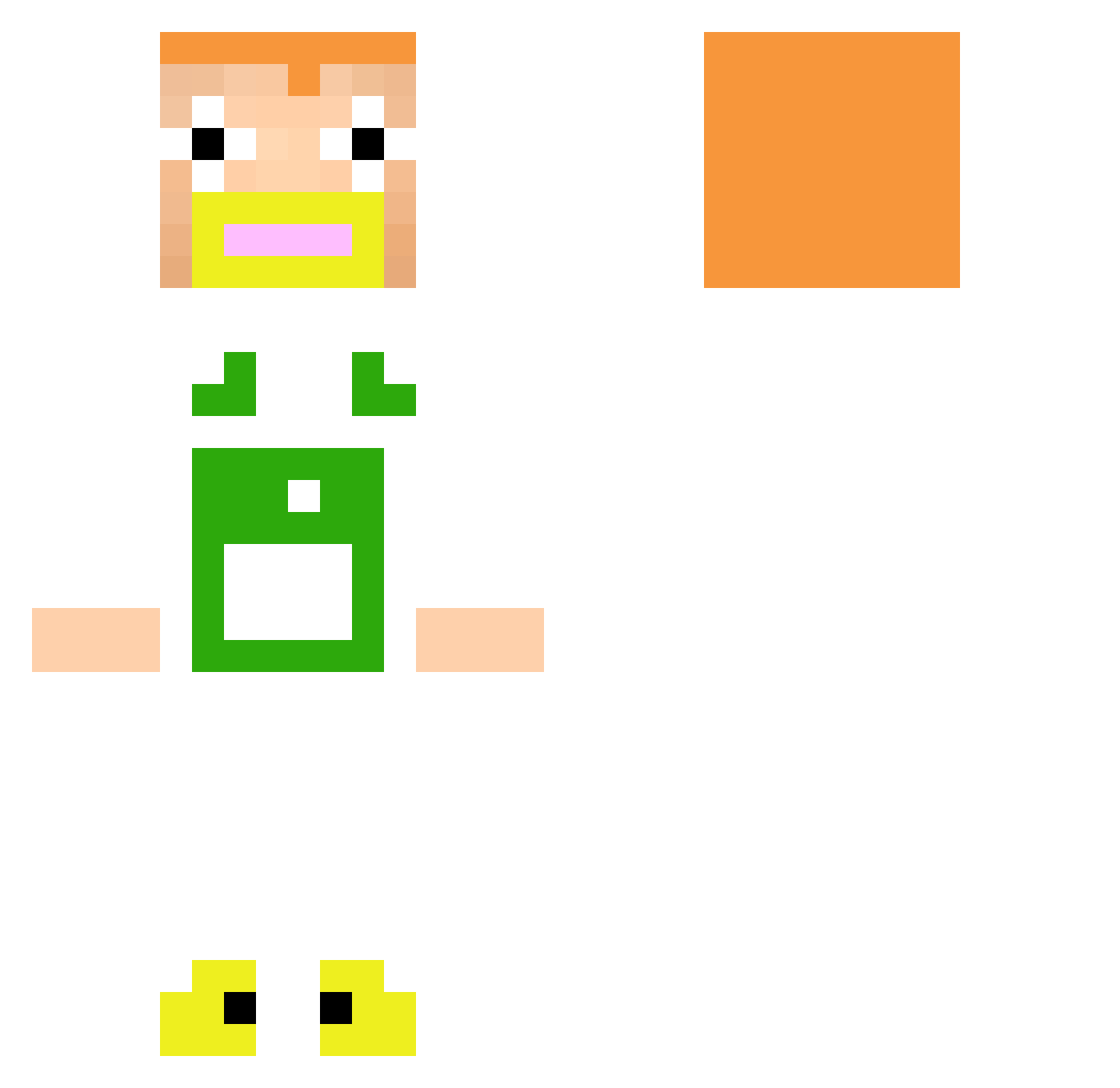 Konchomee Minecraft skin, front and back view