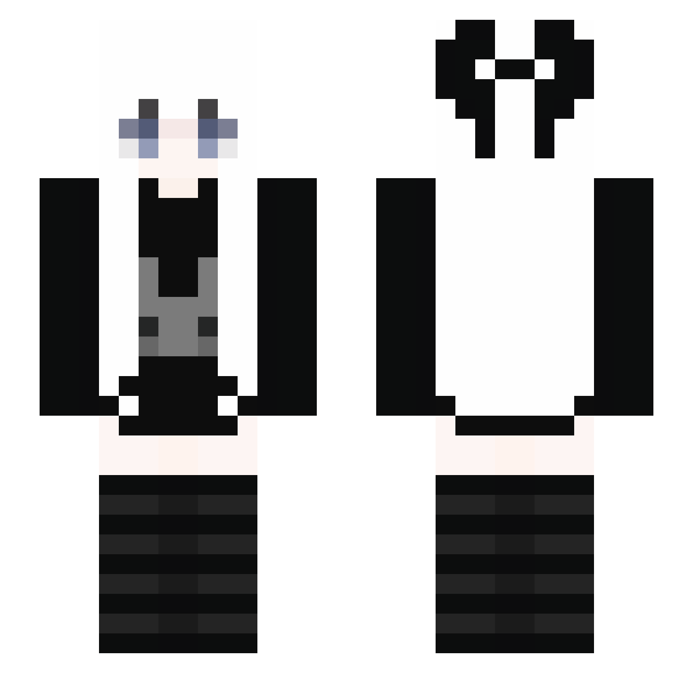 Uwayaya Minecraft skin, front and back view