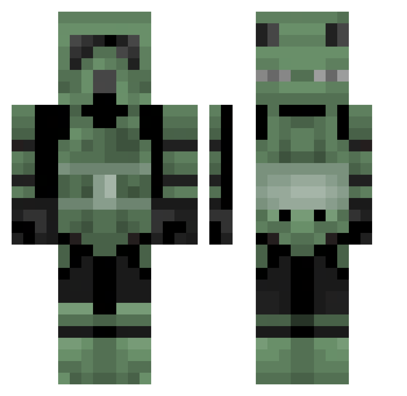 2silentt Minecraft skin, front and back view