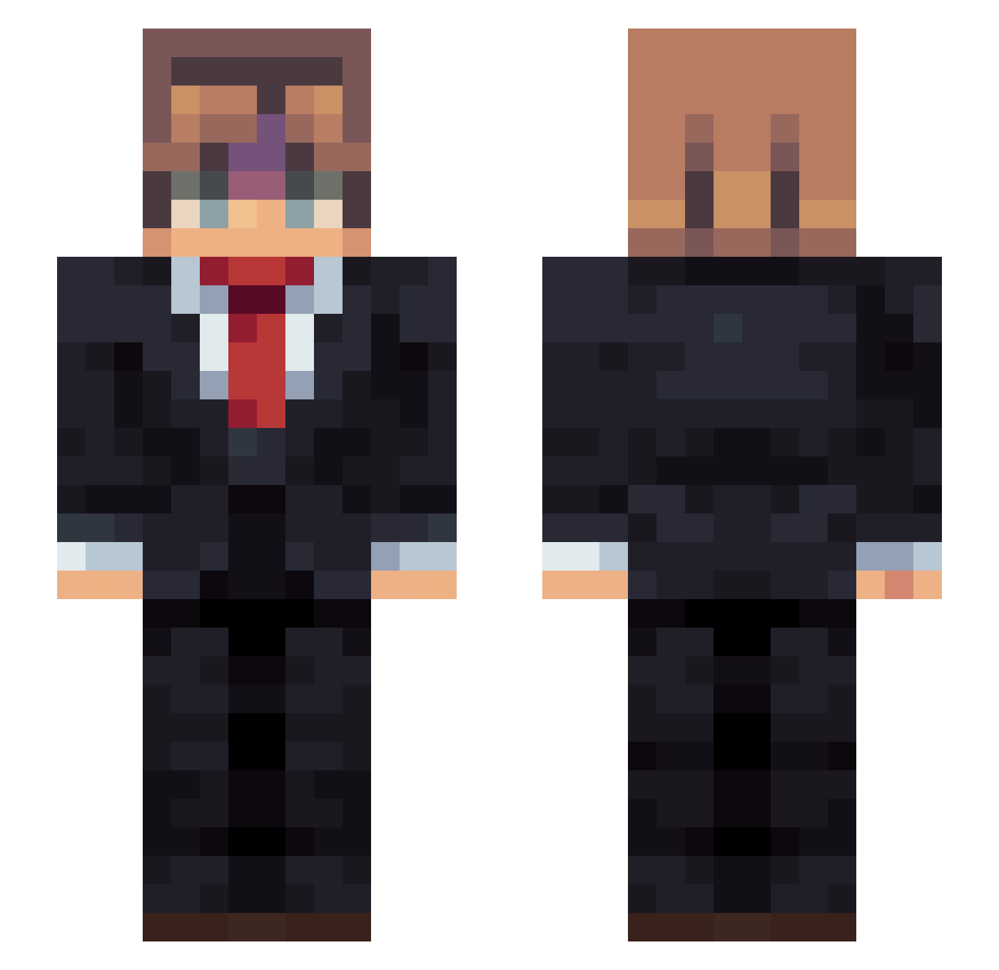 Vanielle Minecraft skin, front and back view