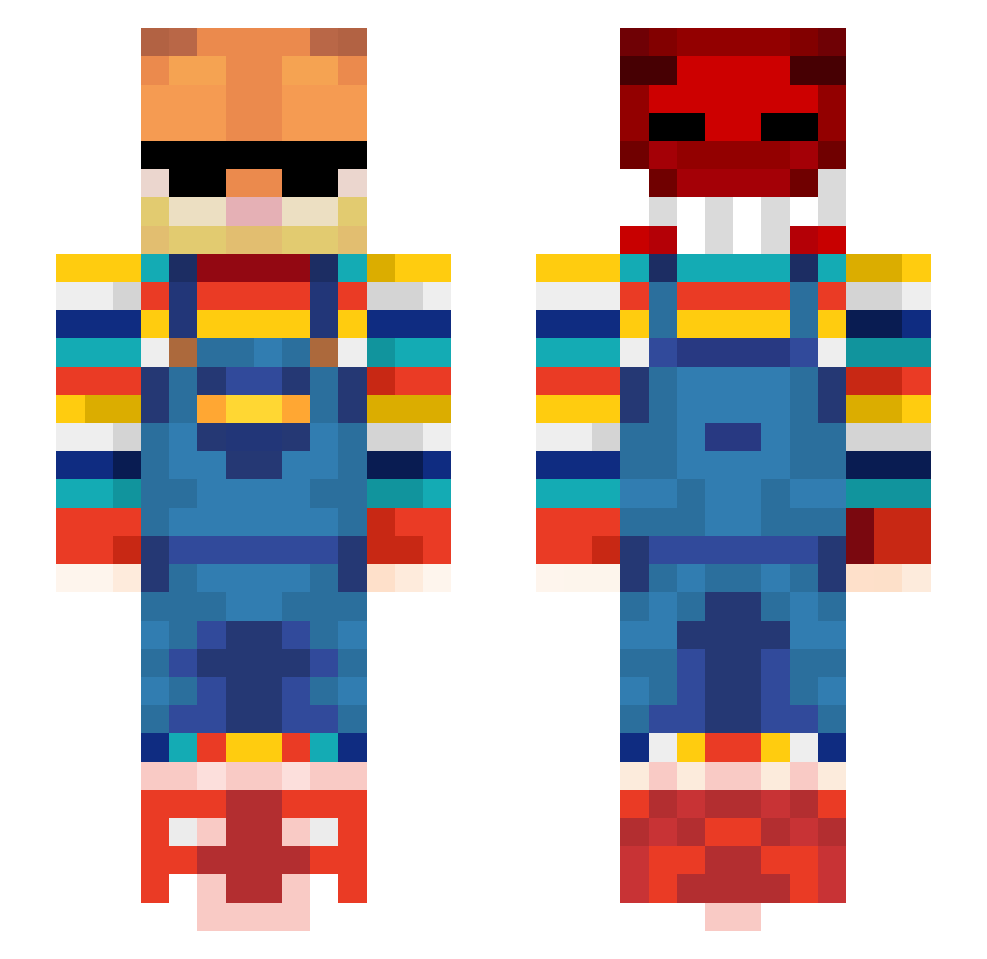 _Stickbug Minecraft skin, front and back view
