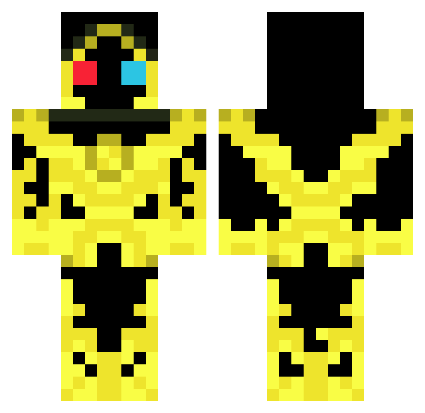 LightinGGamer76 Minecraft skin, front and back view