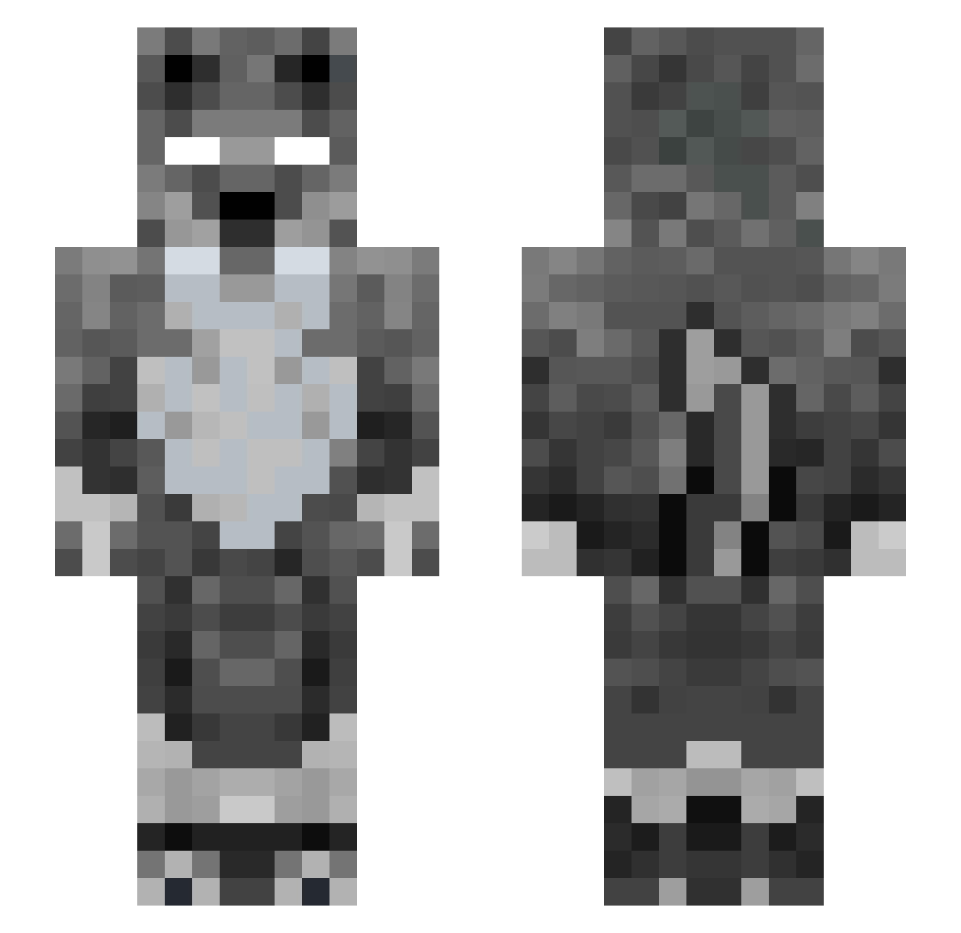 jpcolegrove Minecraft skin, front and back view