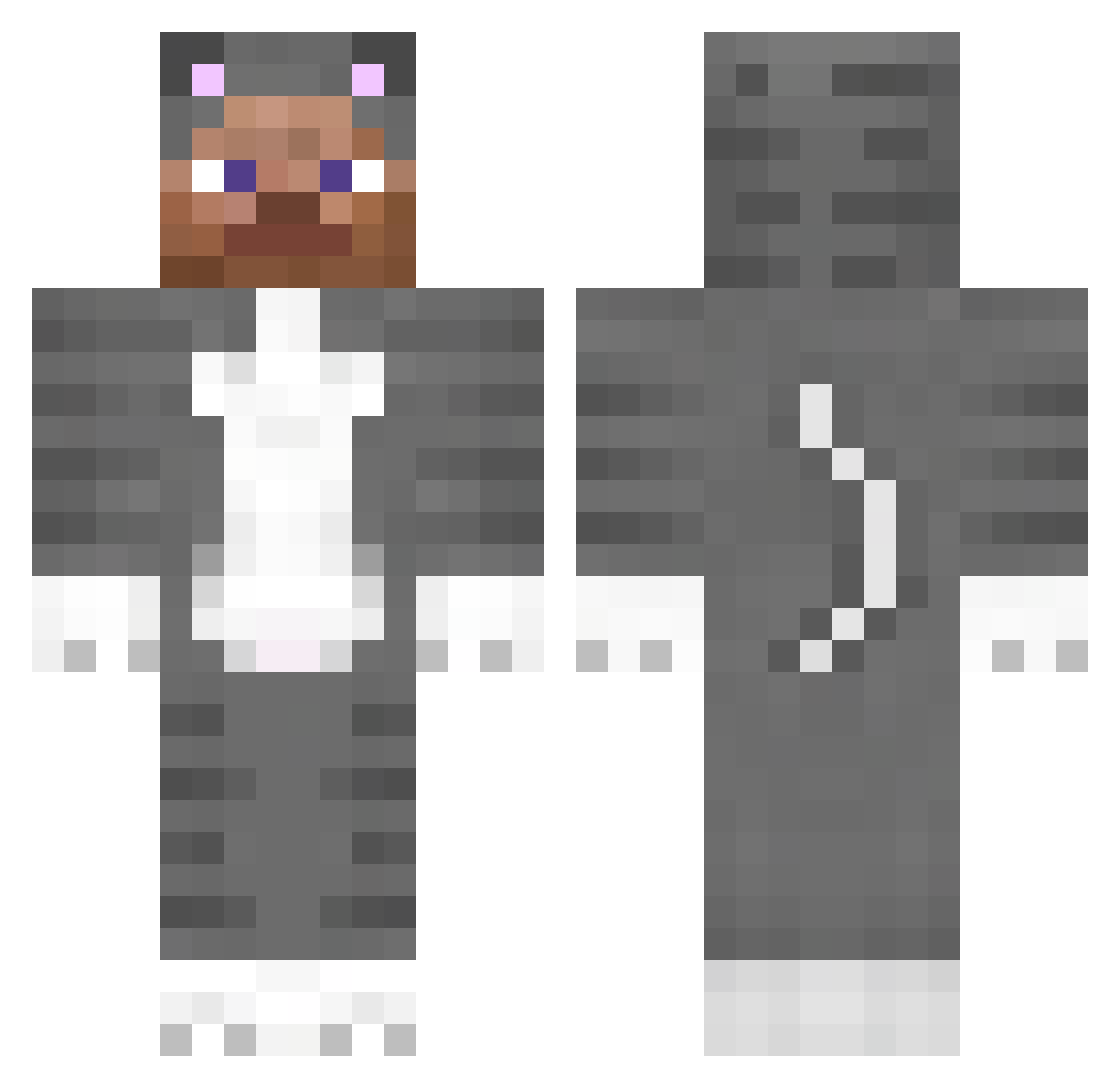 UNCLEGRANDPA814 Minecraft skin, front and back view
