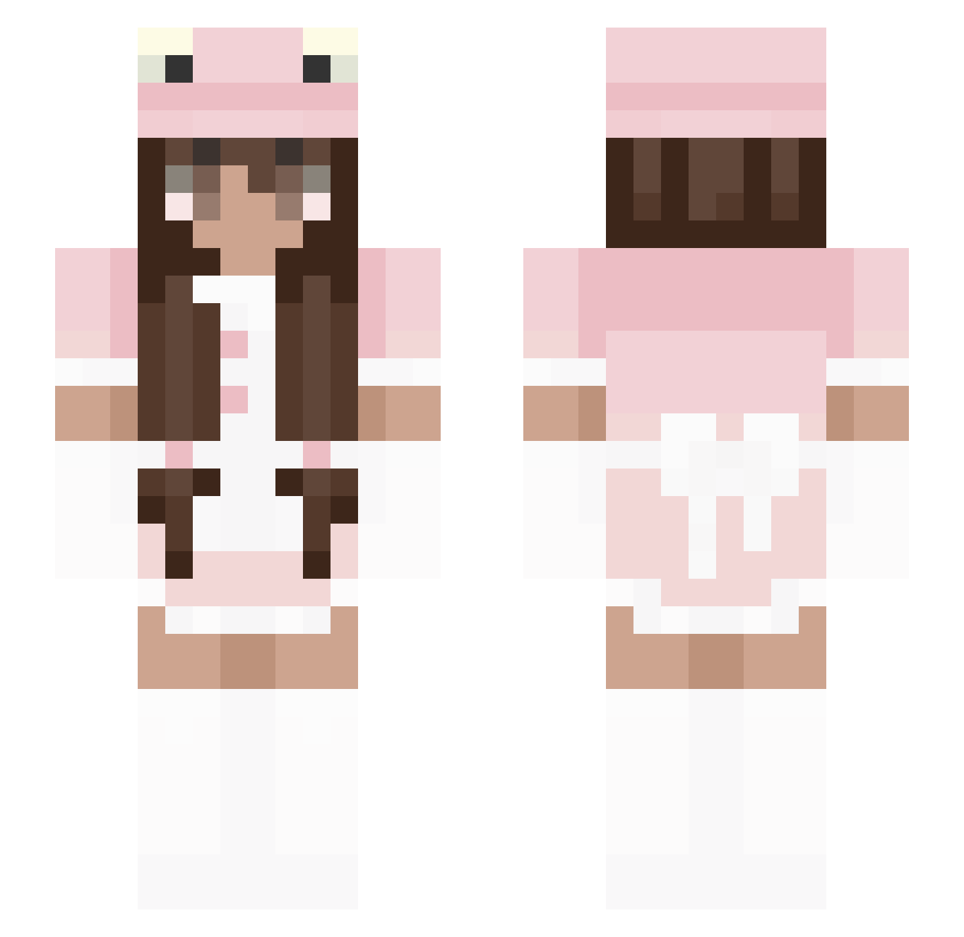 theyluv_asia Minecraft skin, front and back view