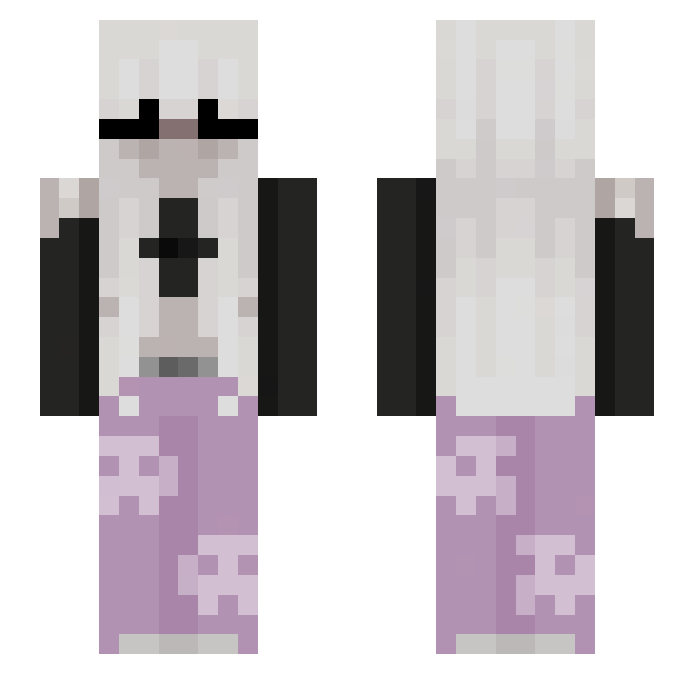 Sausialea Minecraft skin, front and back view