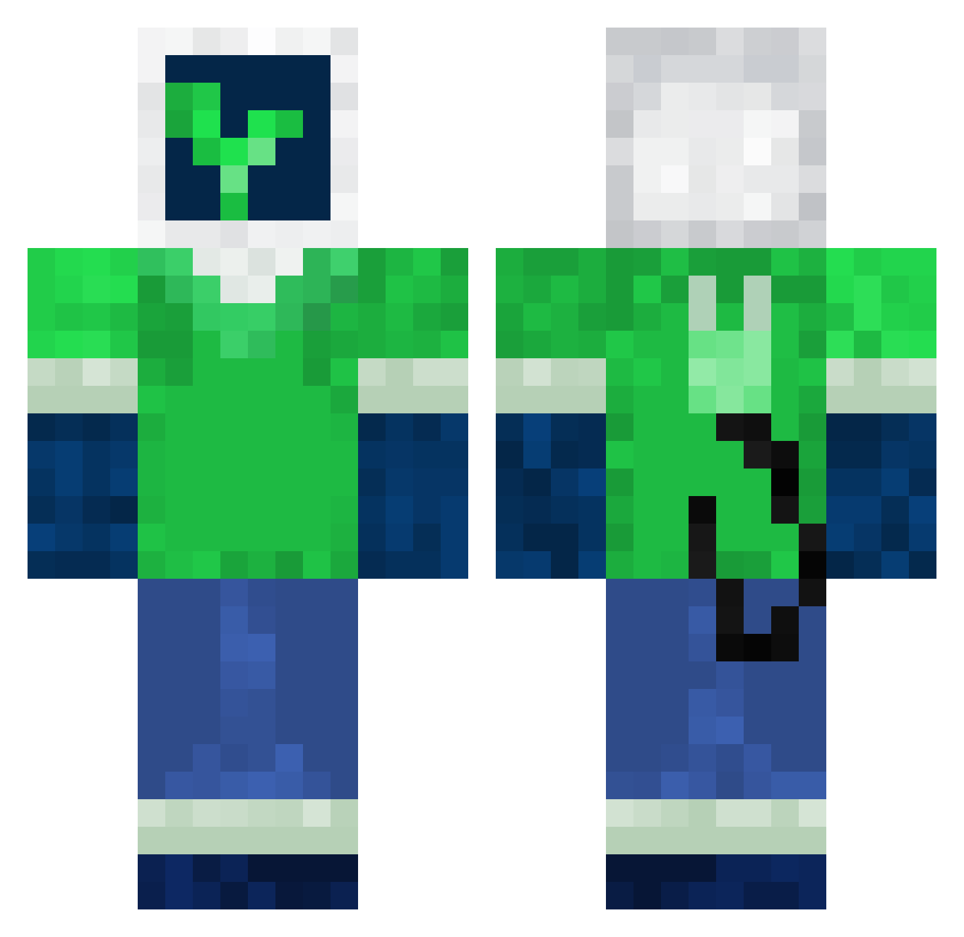 ironpony2014 Minecraft skin, front and back view