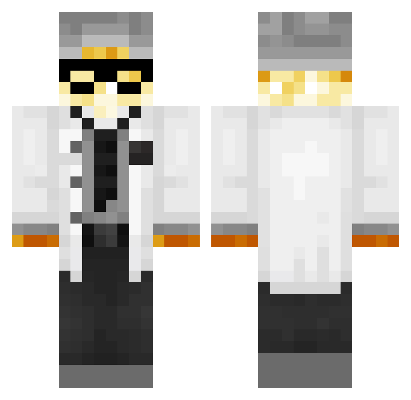 DrFire03 Minecraft skin, front and back view