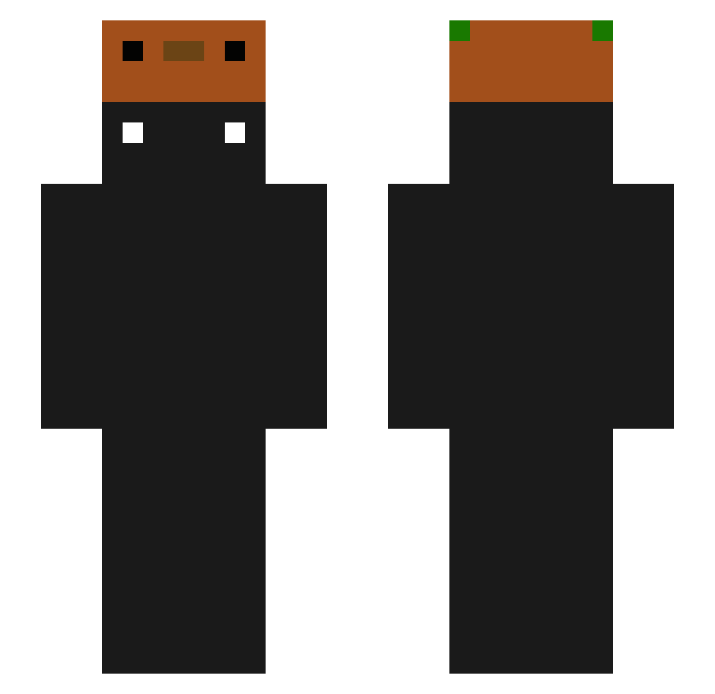 xKappa_ Minecraft skin, front and back view