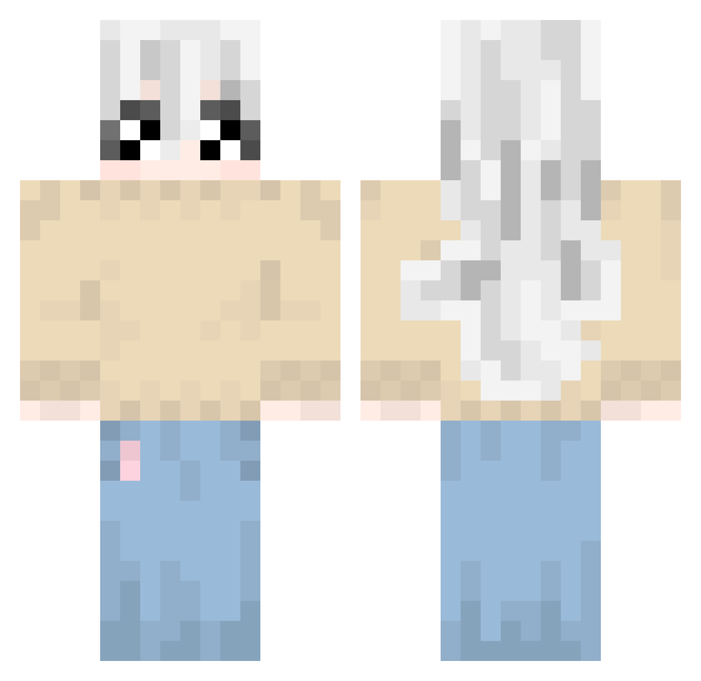 TAETAE0430 Minecraft skin, front and back view