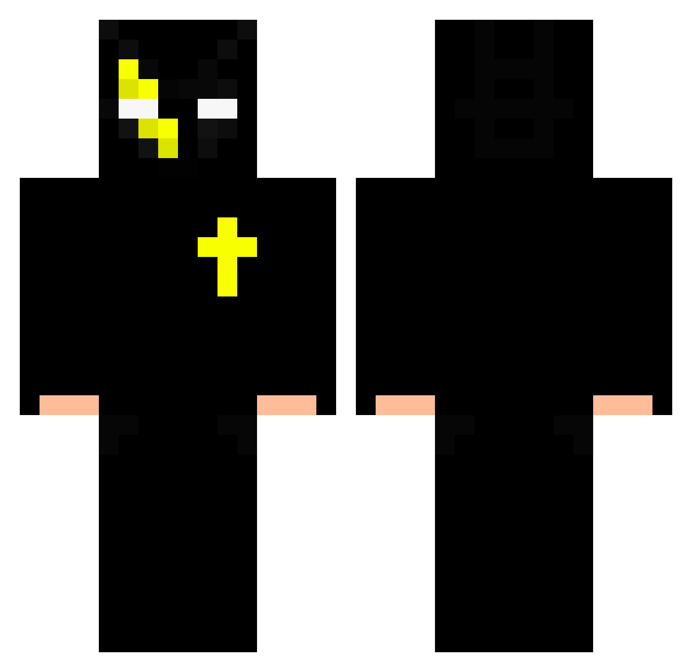 zSpopbolachaGOD Minecraft skin, front and back view