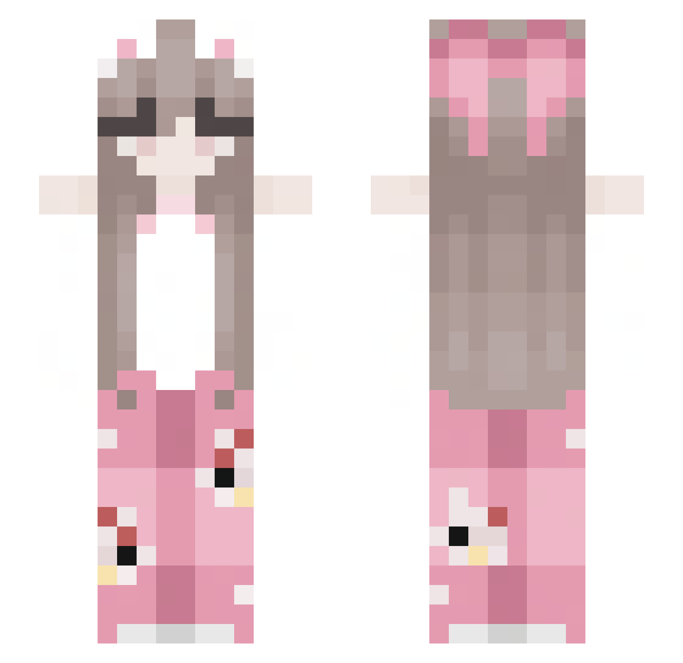 Galaxis999 Minecraft skin, front and back view