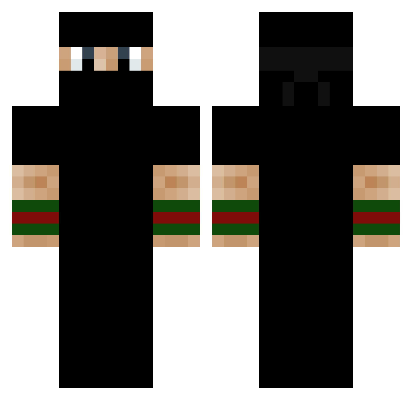 Th3_Crazed Minecraft skin, front and back view