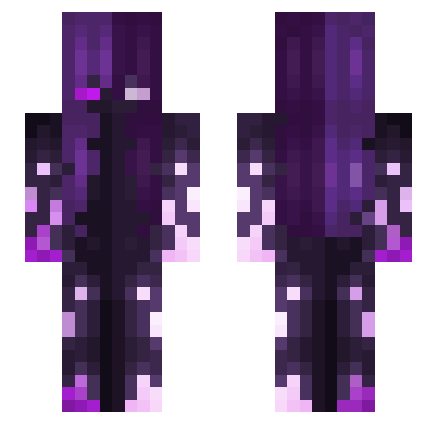 TanakaWithHair Minecraft skin, front and back view