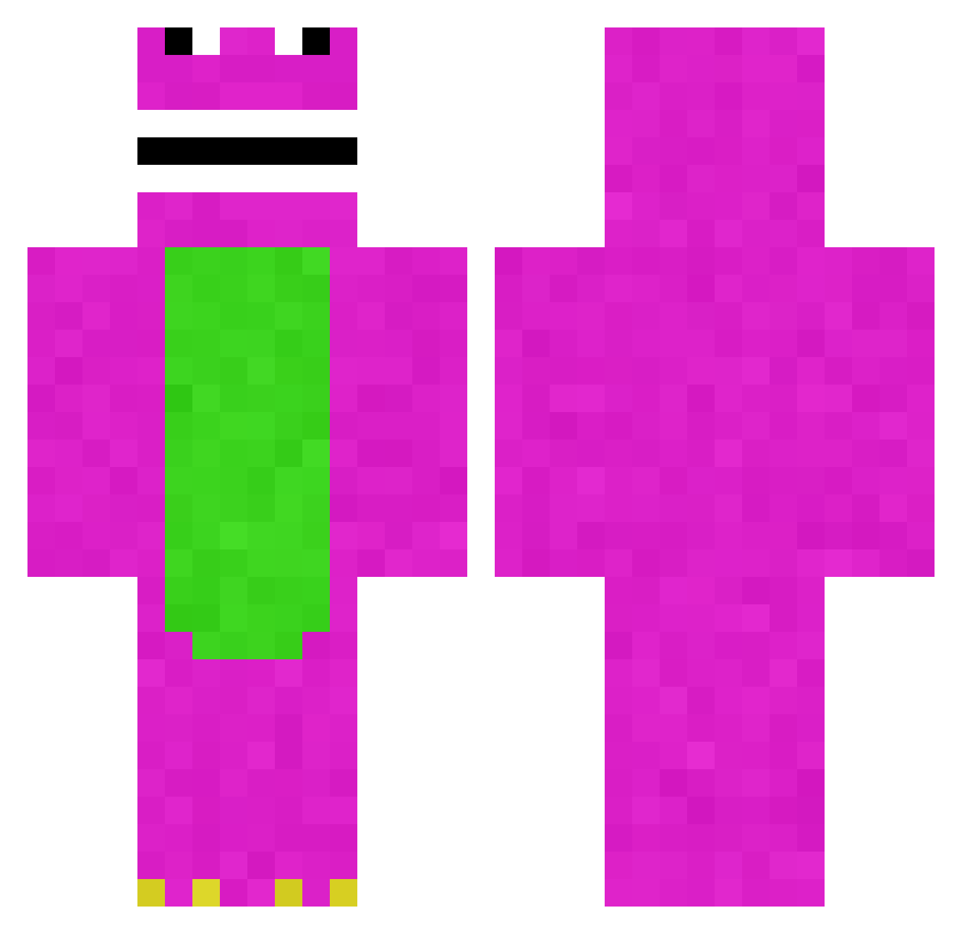 rstru1 Minecraft skin, front and back view
