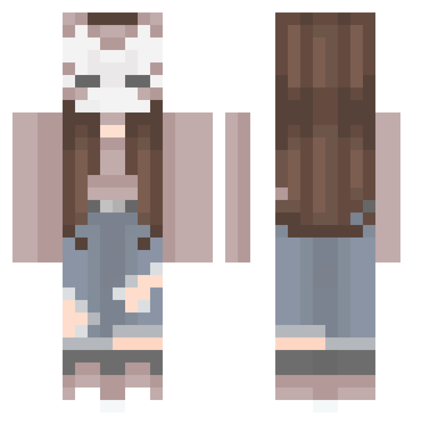 Benlj04 Minecraft skin, front and back view