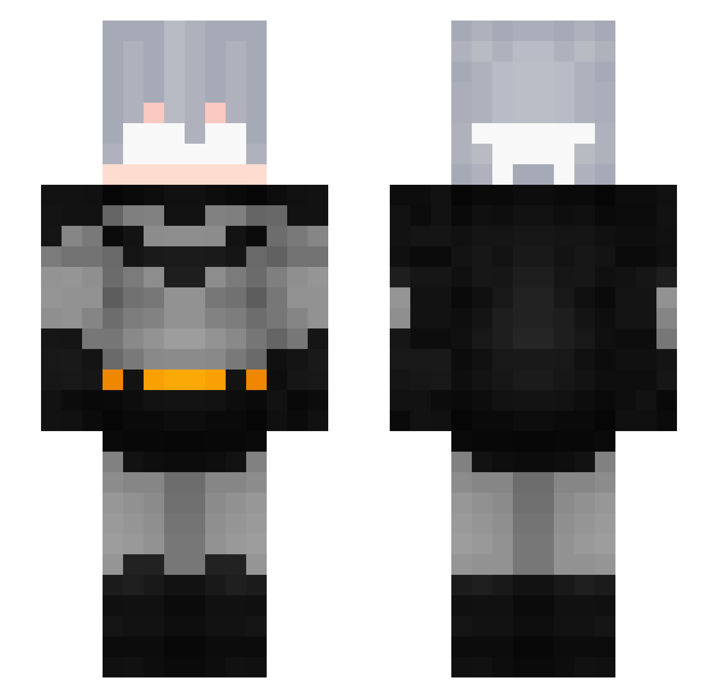 thonyynBW Minecraft skin, front and back view