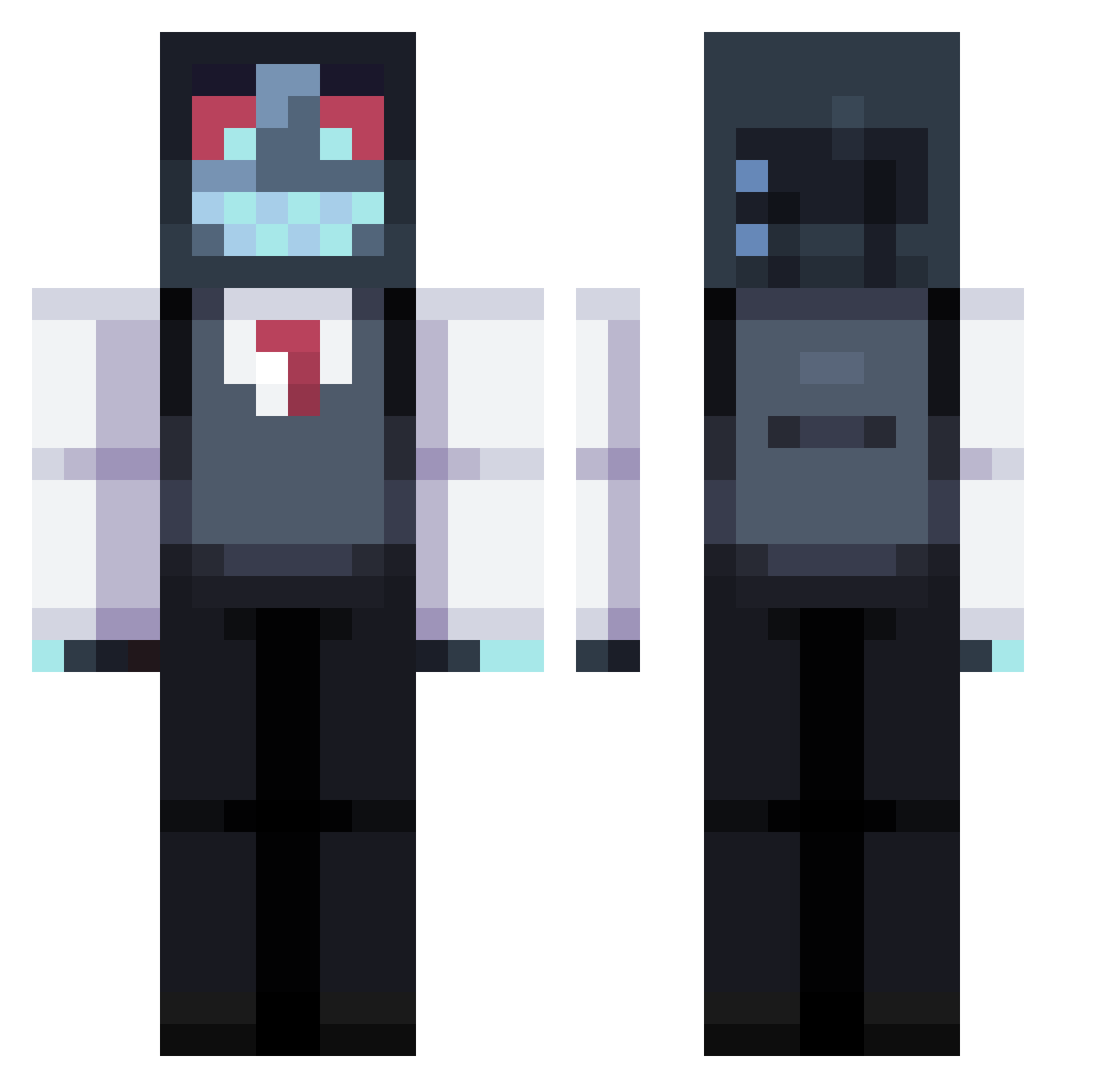 VALLENTIN_BIRDIE Minecraft skin, front and back view