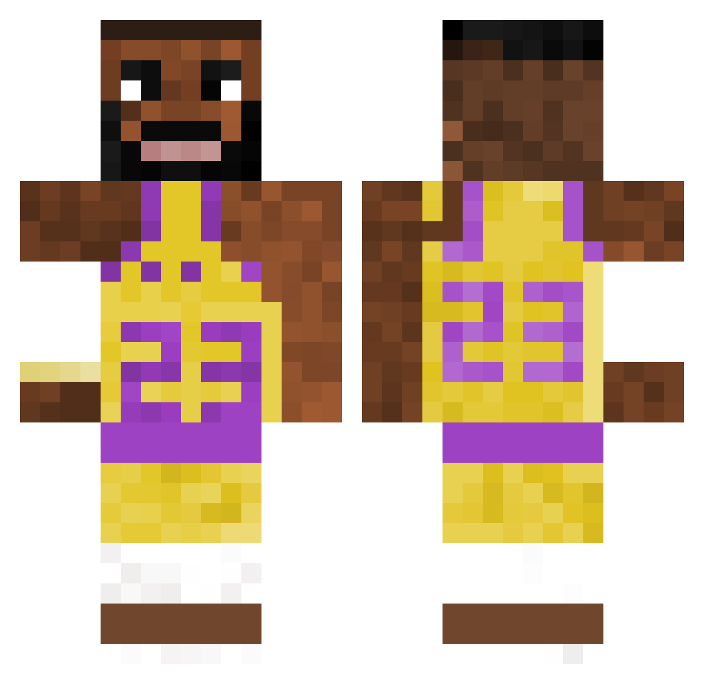 Redus12 Minecraft skin, front and back view