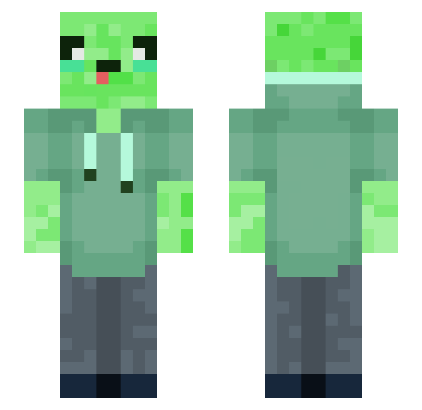 sandwitchmagic Minecraft skin, front and back view