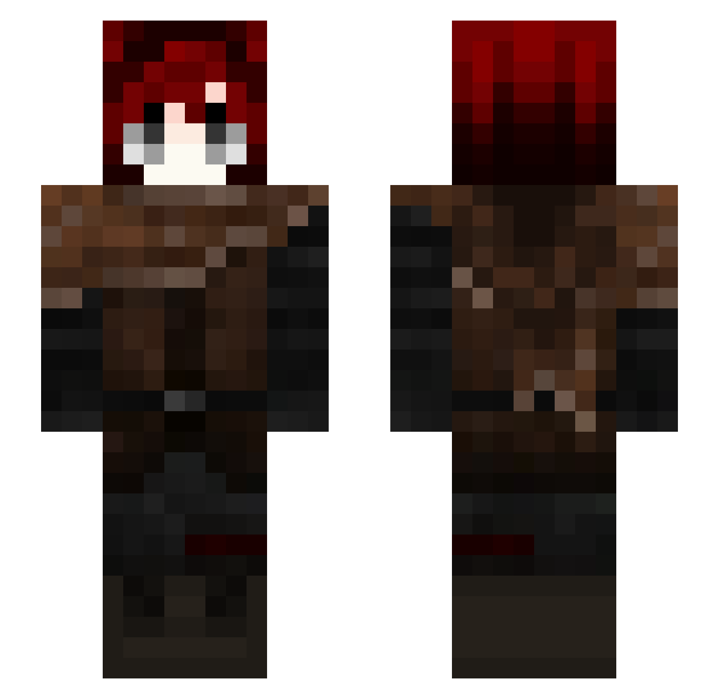Spunsu Minecraft skin, front and back view
