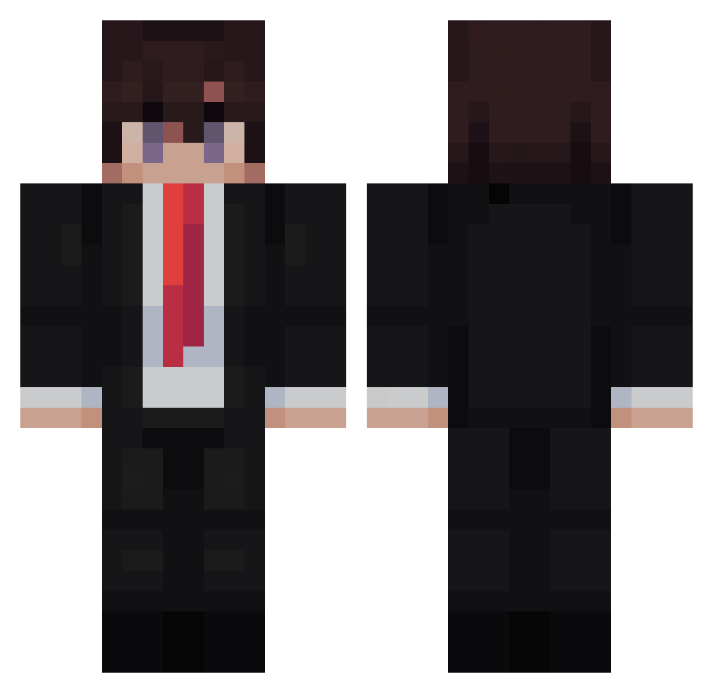 Tahitisas Minecraft skin, front and back view