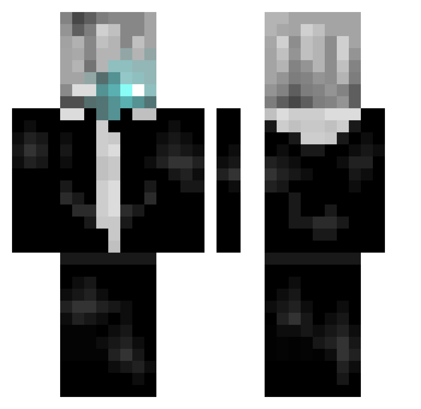 Consti77 Minecraft skin, front and back view