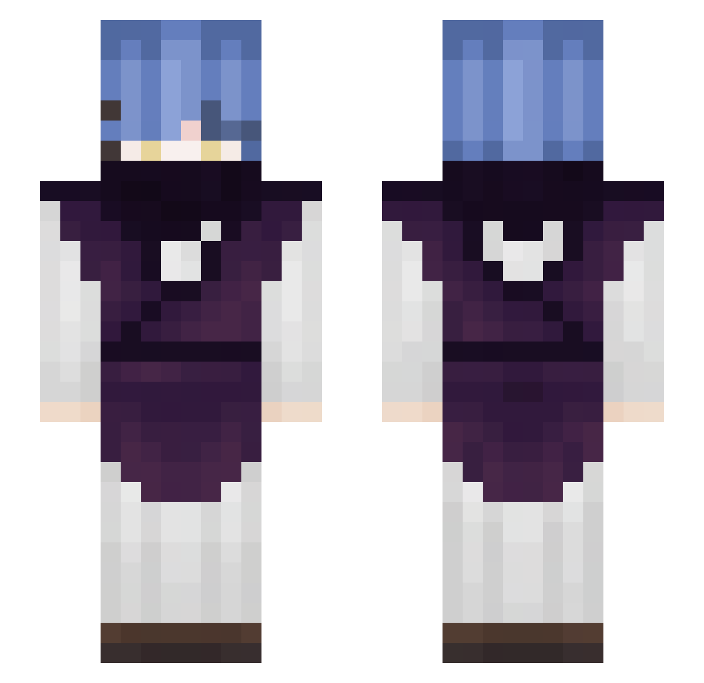 OldBit_ Minecraft skin, front and back view