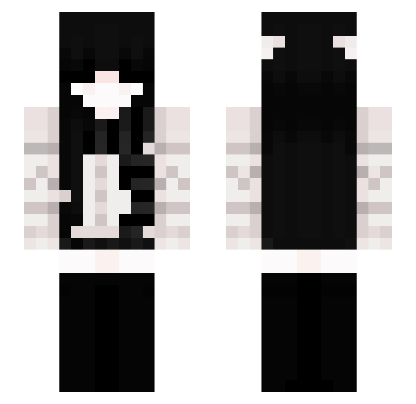 System_Striker Minecraft skin, front and back view
