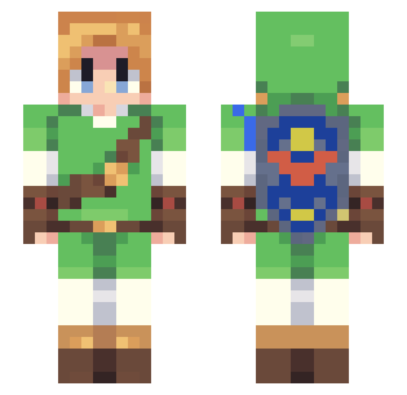 kwunzs Minecraft skin, front and back view