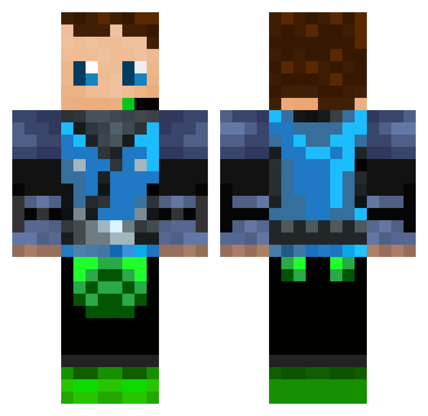 King_Jeff05_YT Minecraft skin, front and back view