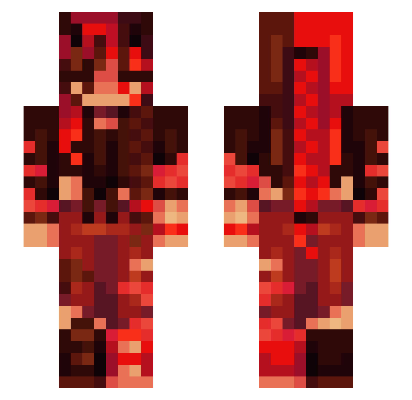 Pucooo Minecraft skin, front and back view