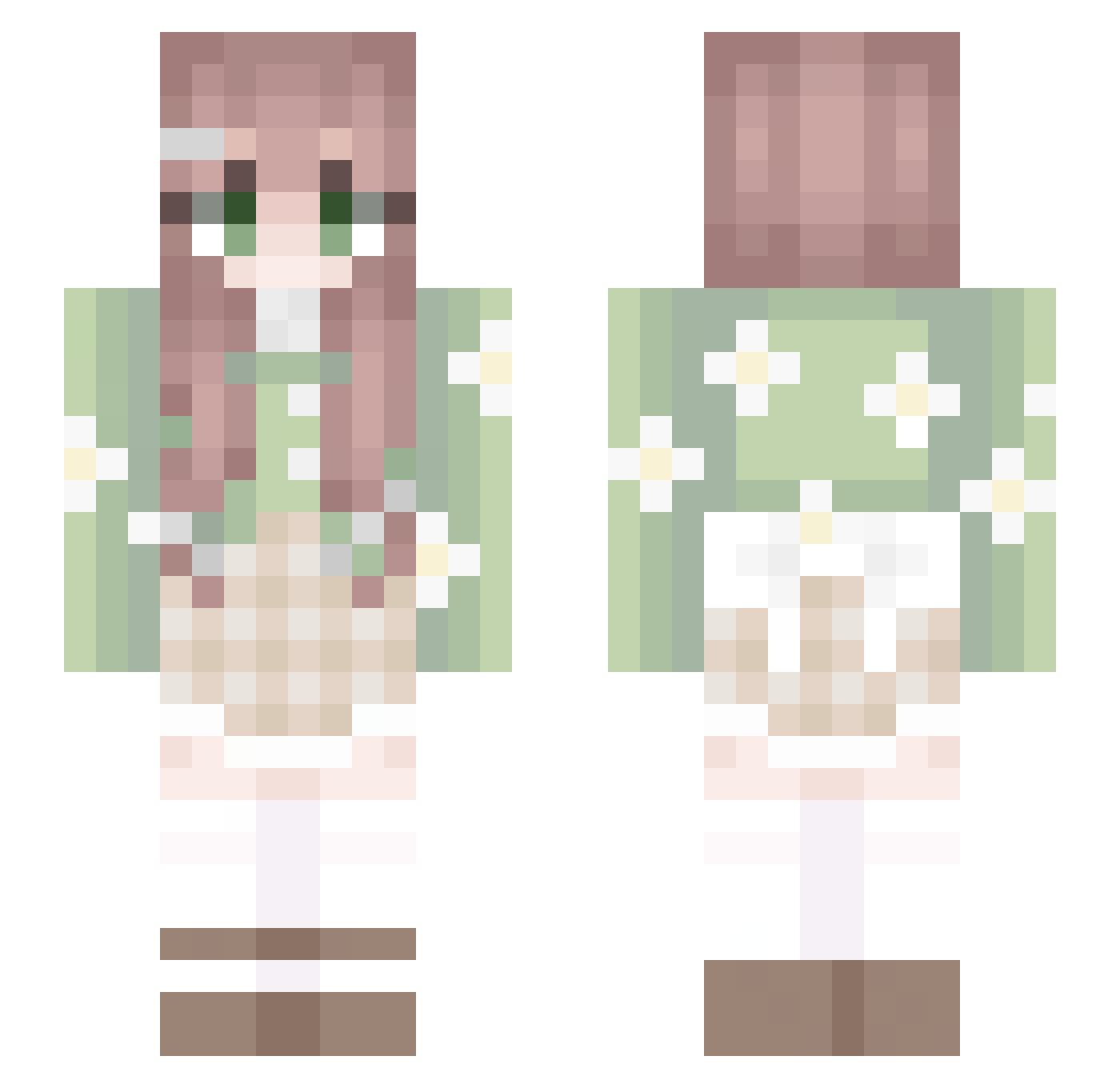 _Dizzy_x Minecraft skin, front and back view