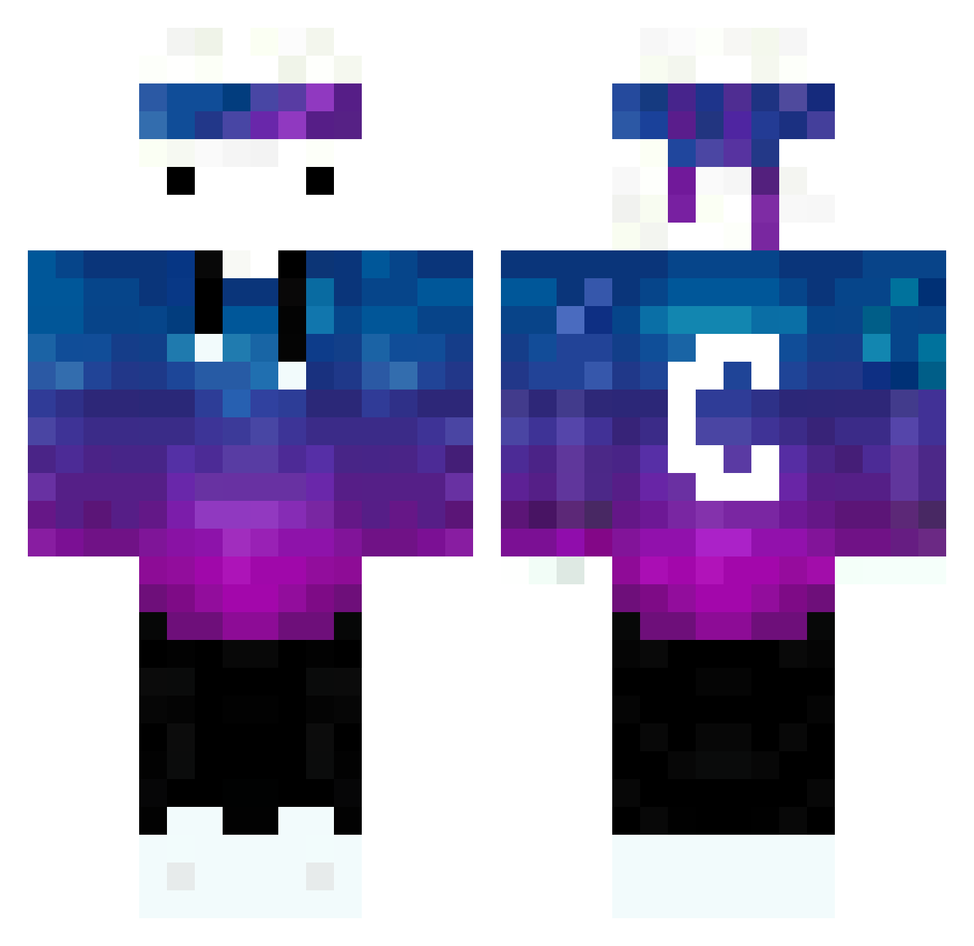 Puerquito Minecraft skin, front and back view