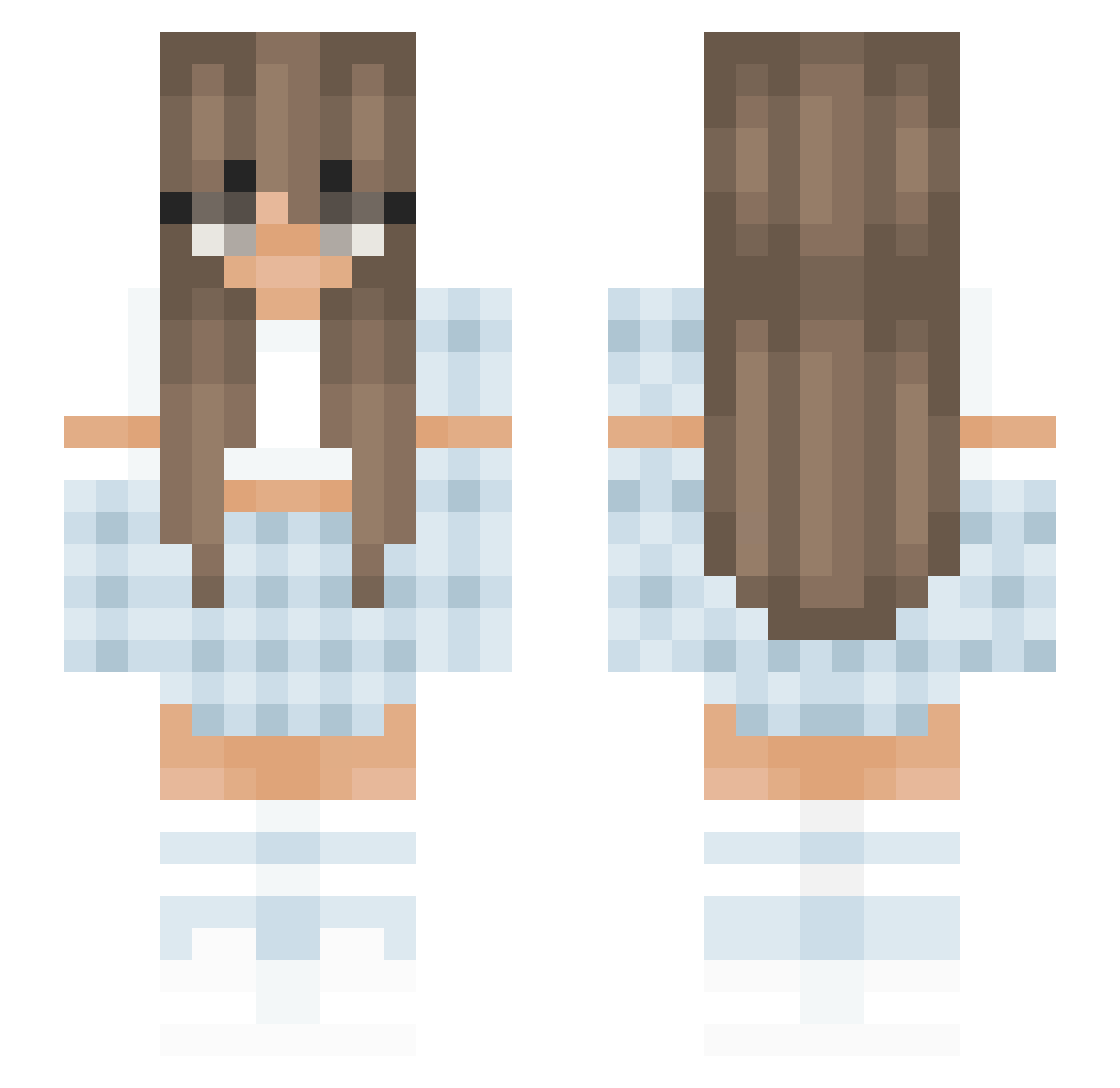 sausagecritic Minecraft skin, front and back view