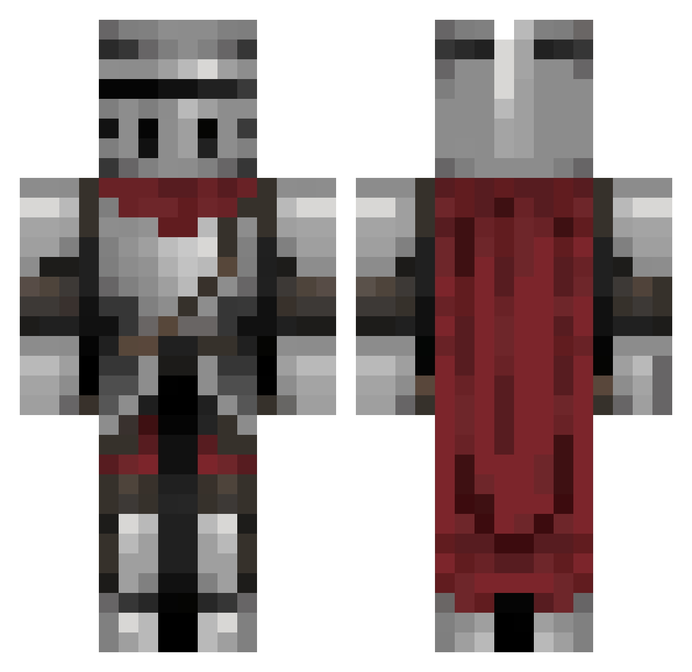 phyeed Minecraft skin, front and back view