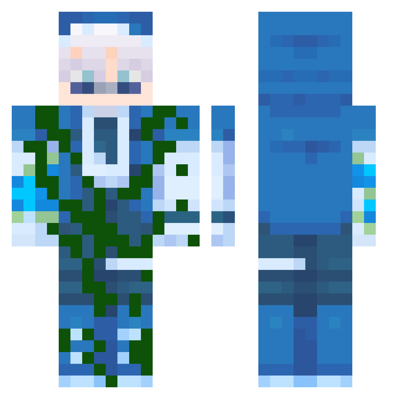 Birdchan_9 Minecraft skin, front and back view
