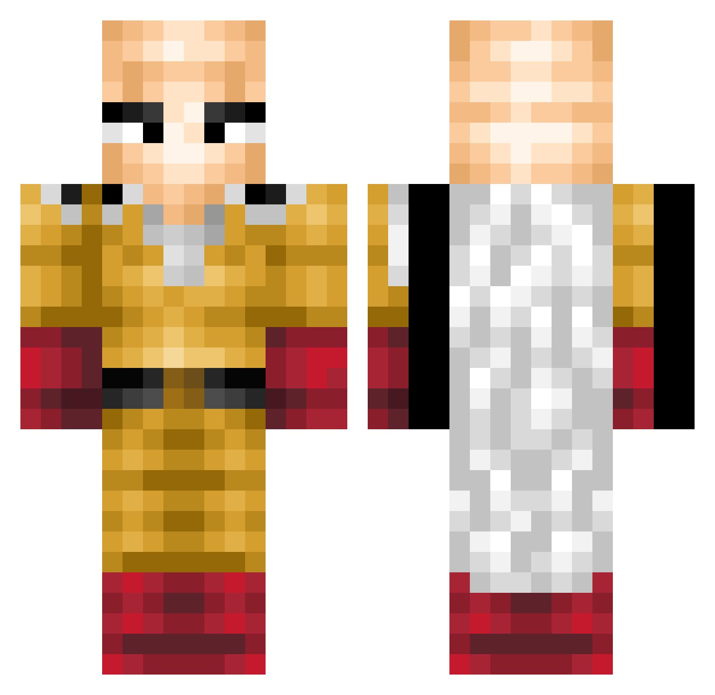 Gr_eg Minecraft skin, front and back view