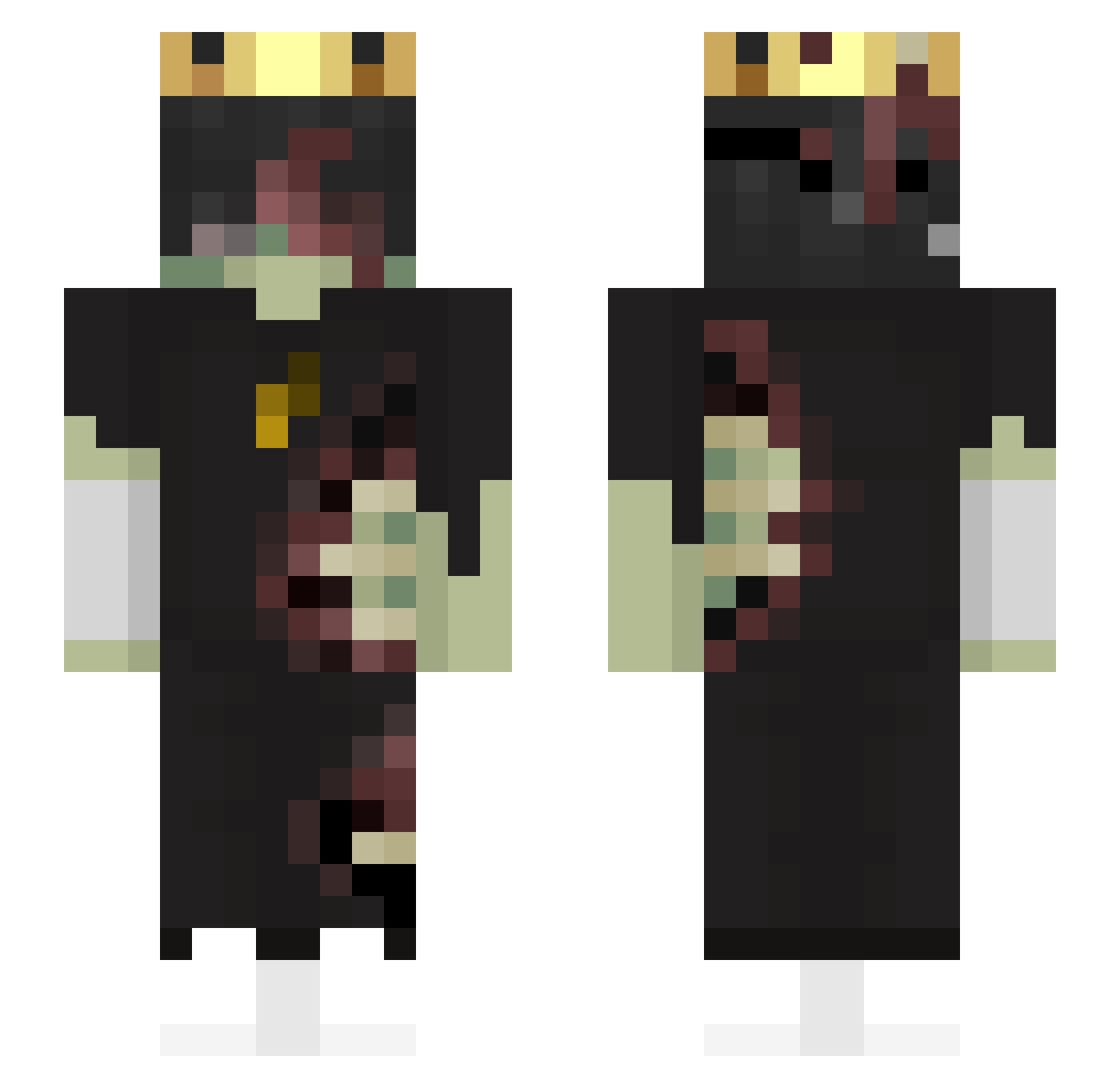 Xeroz0 Minecraft skin, front and back view