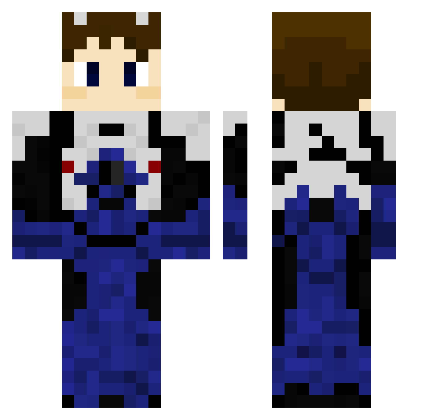 TwitchMasixxz Minecraft skin, front and back view