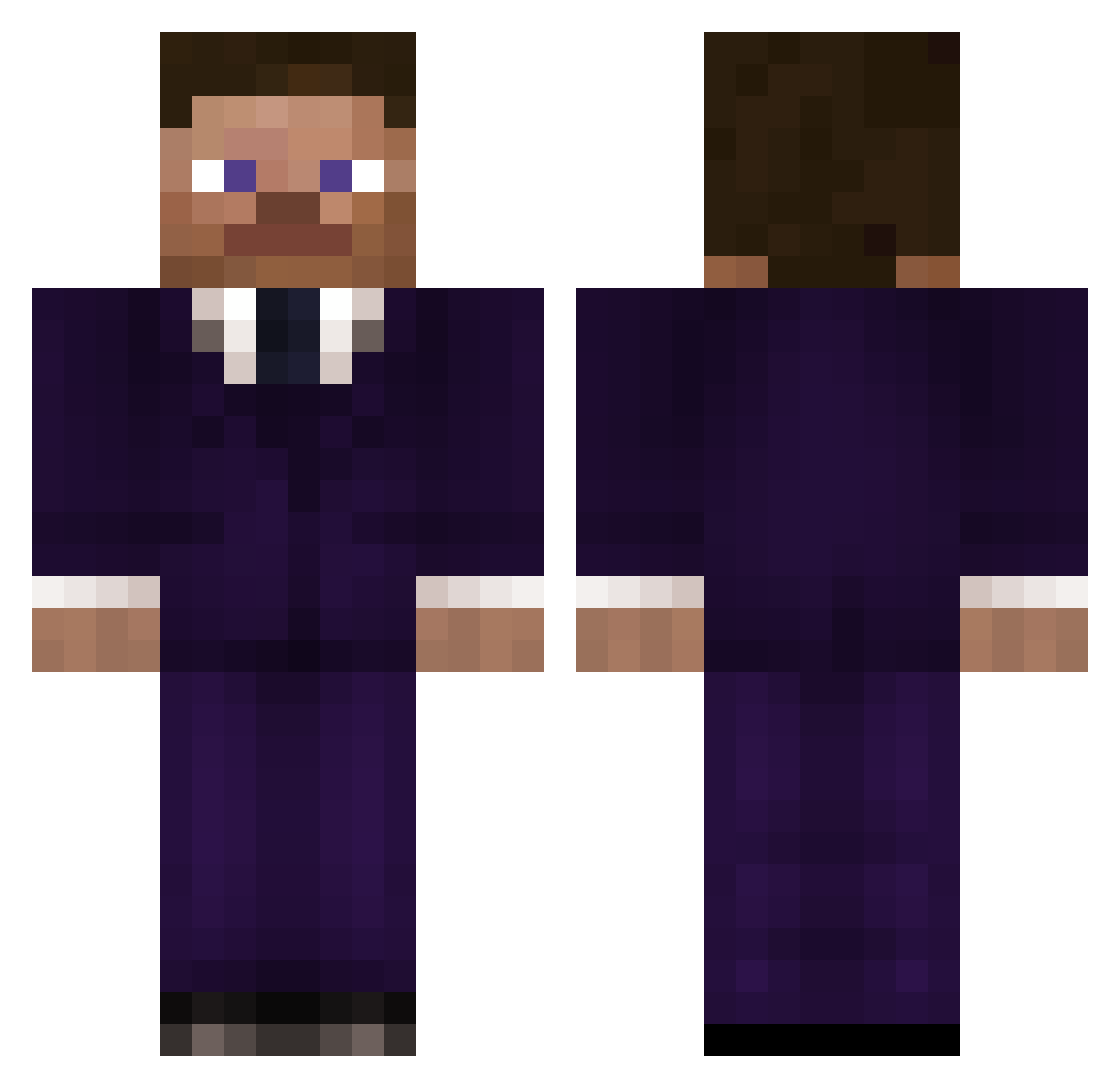 Soxk Minecraft skin, front and back view