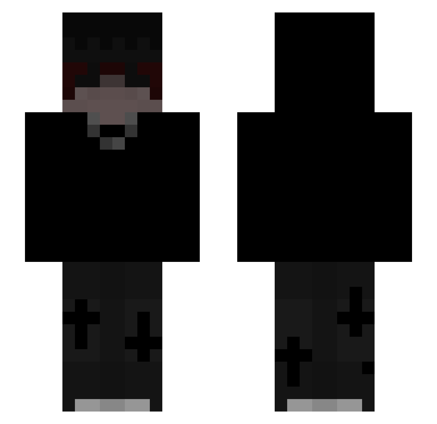 AscenderGodly Minecraft skin, front and back view