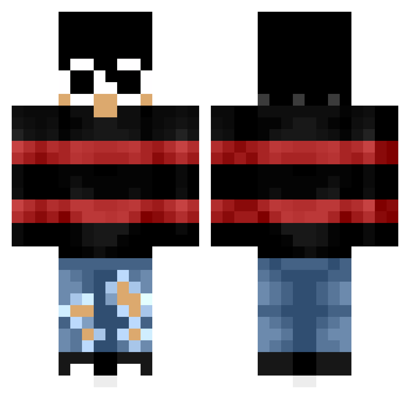 The_Plush Minecraft skin, front and back view